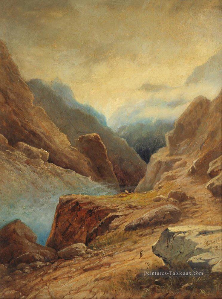 gorge dale 1891 Romantique Ivan Aivazovsky russe Peintures à l'huile